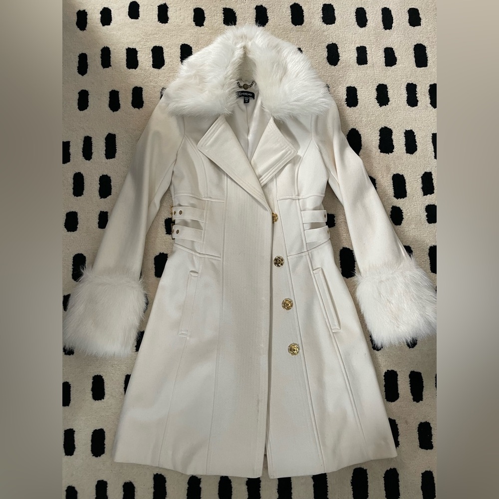 Bebe vintage y2k white peacoat XS